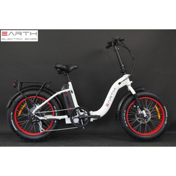 Earth Ant eBike 20 Inch x 4" Fat Folding White 17Ah